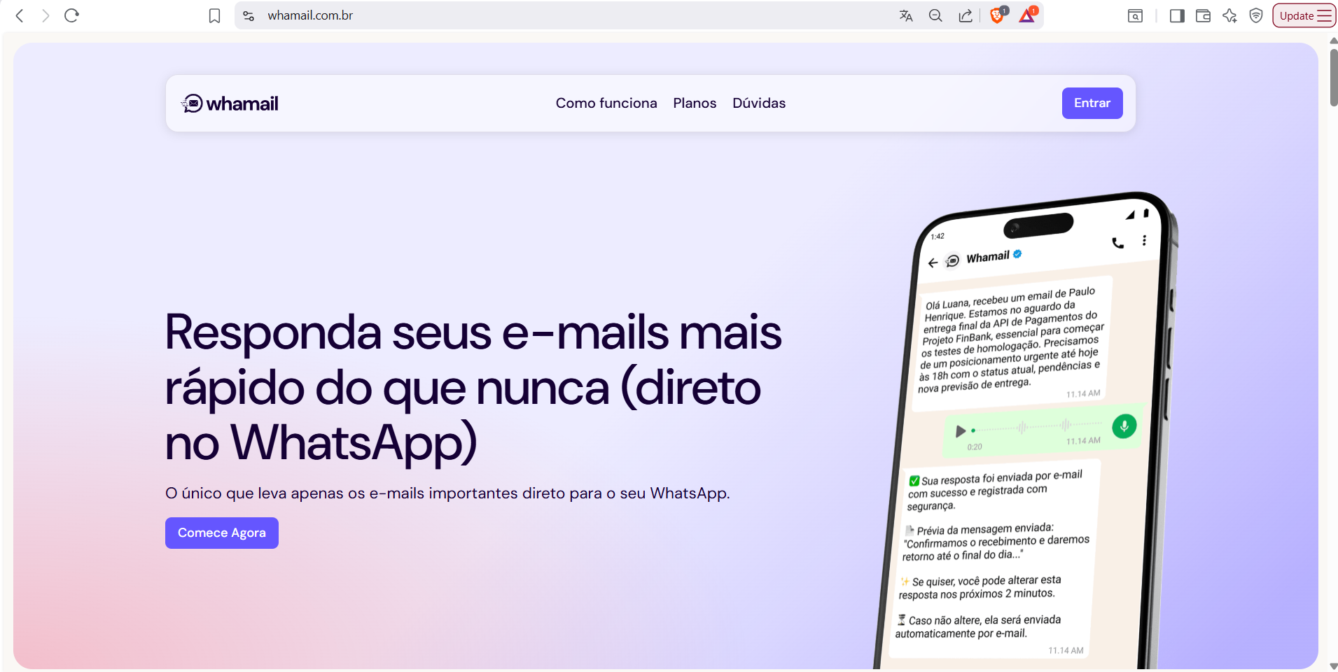 WhaMail – Important Emails on WhatsApp gallery image