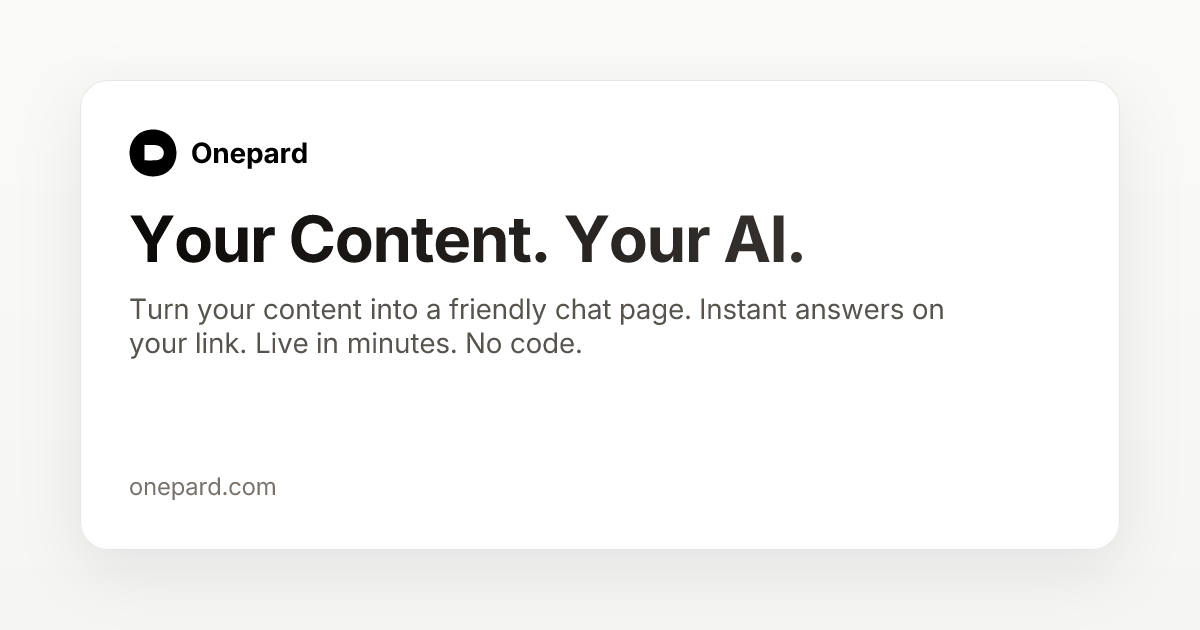 Média Un point - Transformez votre contenu en une page de chat amicale 1