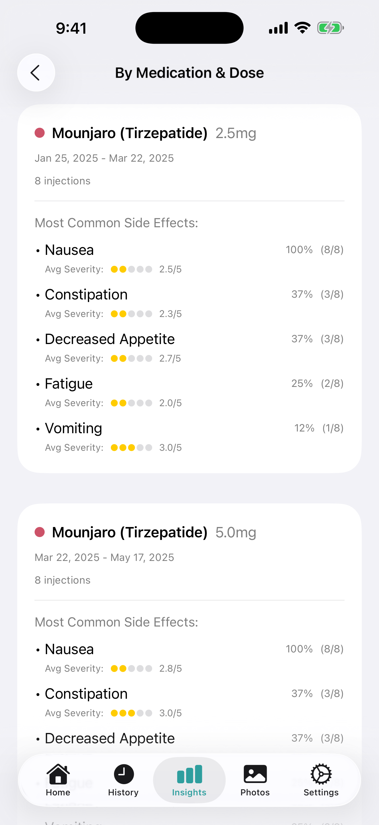Gilly - the Smart GLP-1/Peptide Tracker - Screenshot 3 showing product features and functionality
