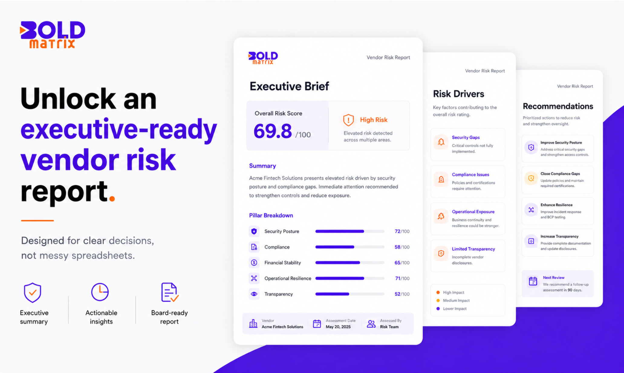 Bold Matrix | Vendor Risk Engine gallery image