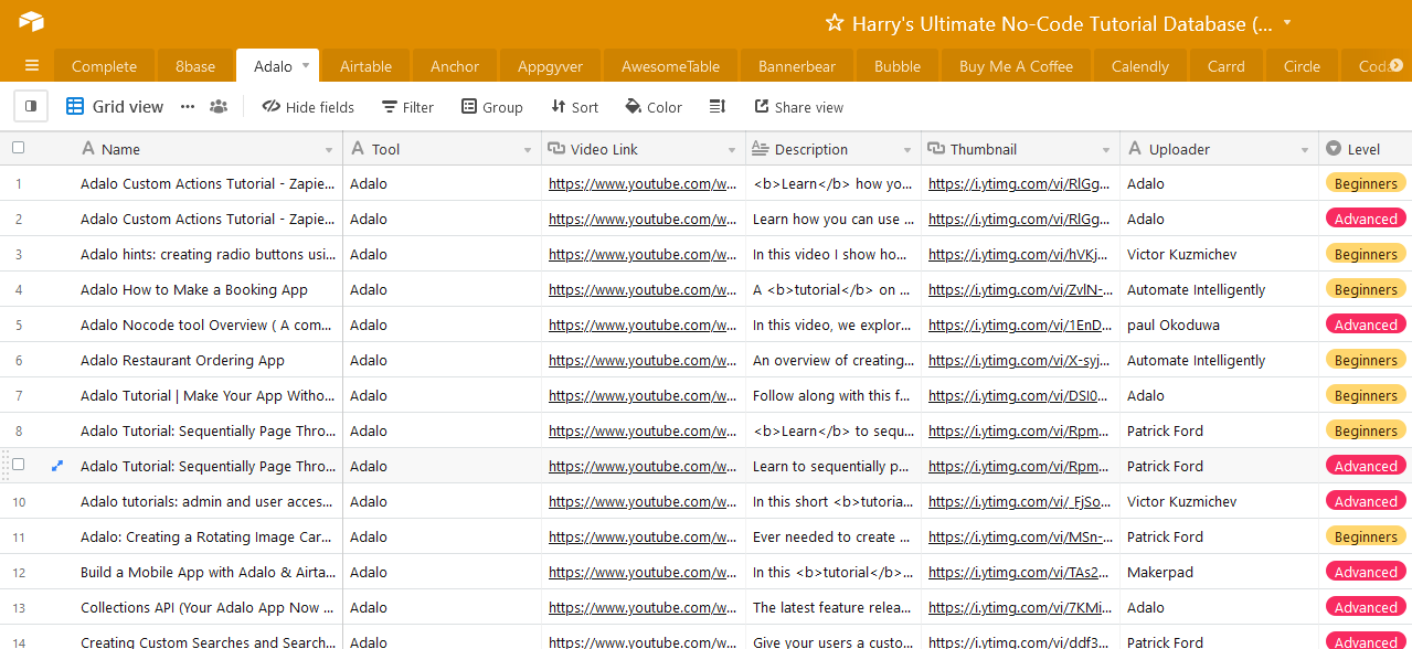 The Ultimate No-Code Tutorial Database gallery image