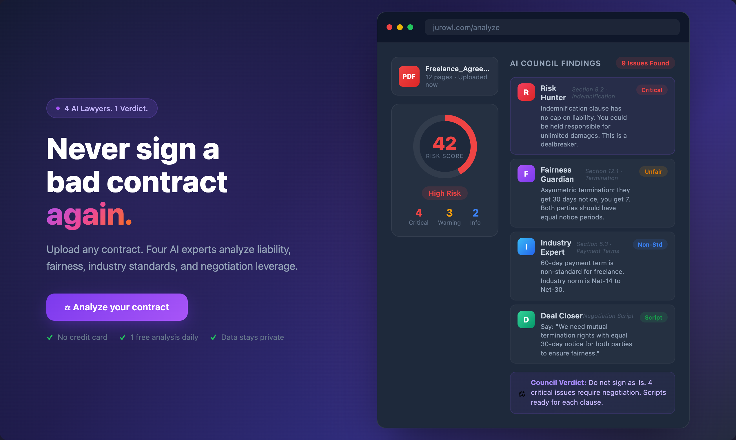 Jurowl - Main product screenshot demonstrating key features and user interface