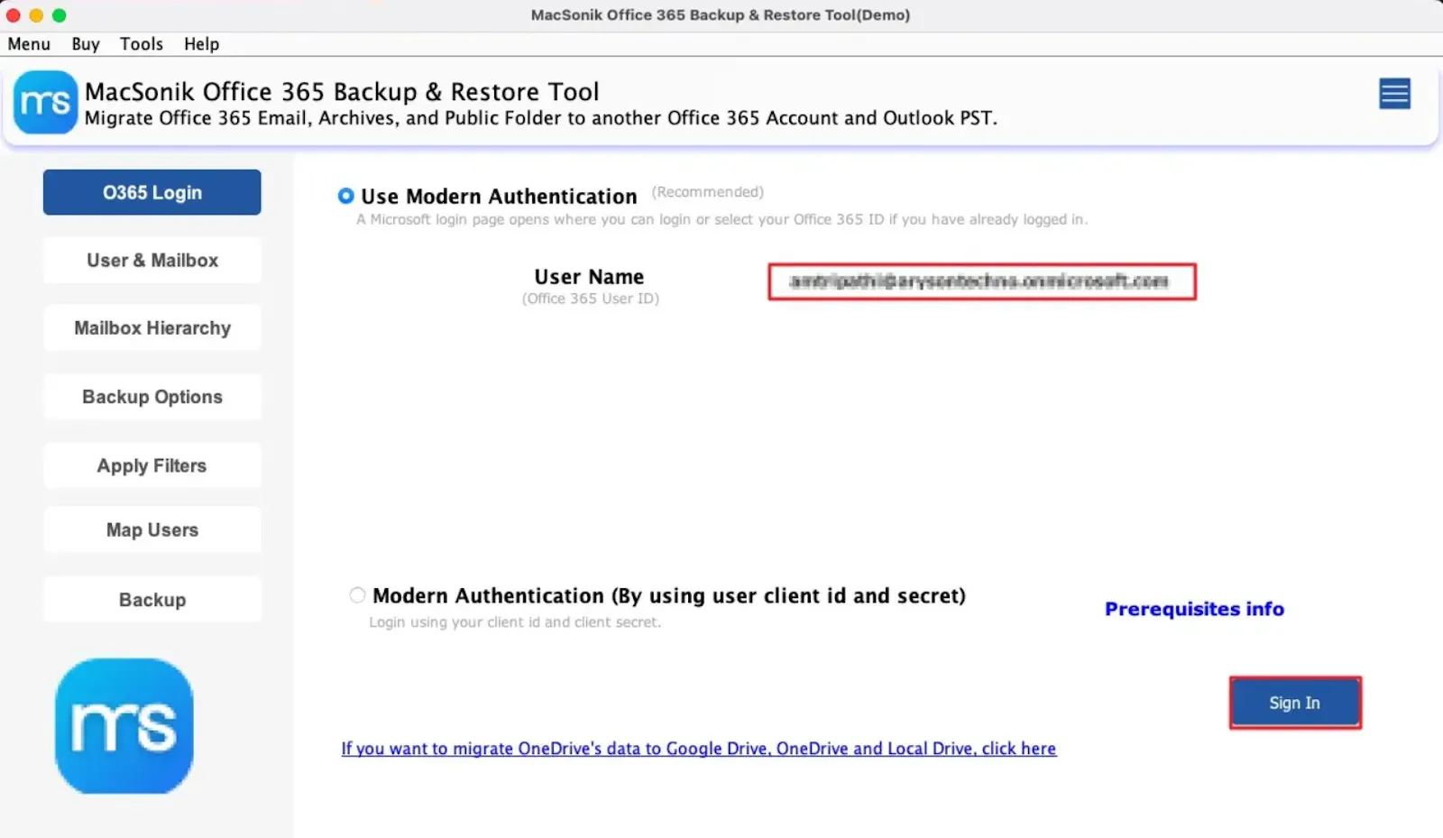 MacSonik Exchange to O365 Migration Tool screenshot 4