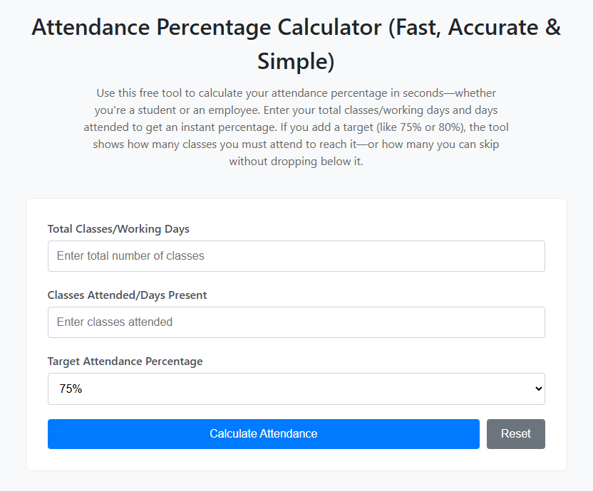 MyAttendanceCalculator gallery image