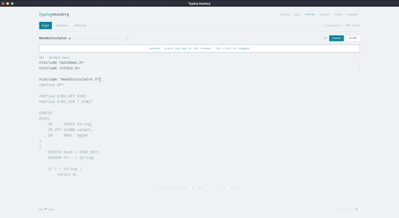 Typing Mastery screenshot 3