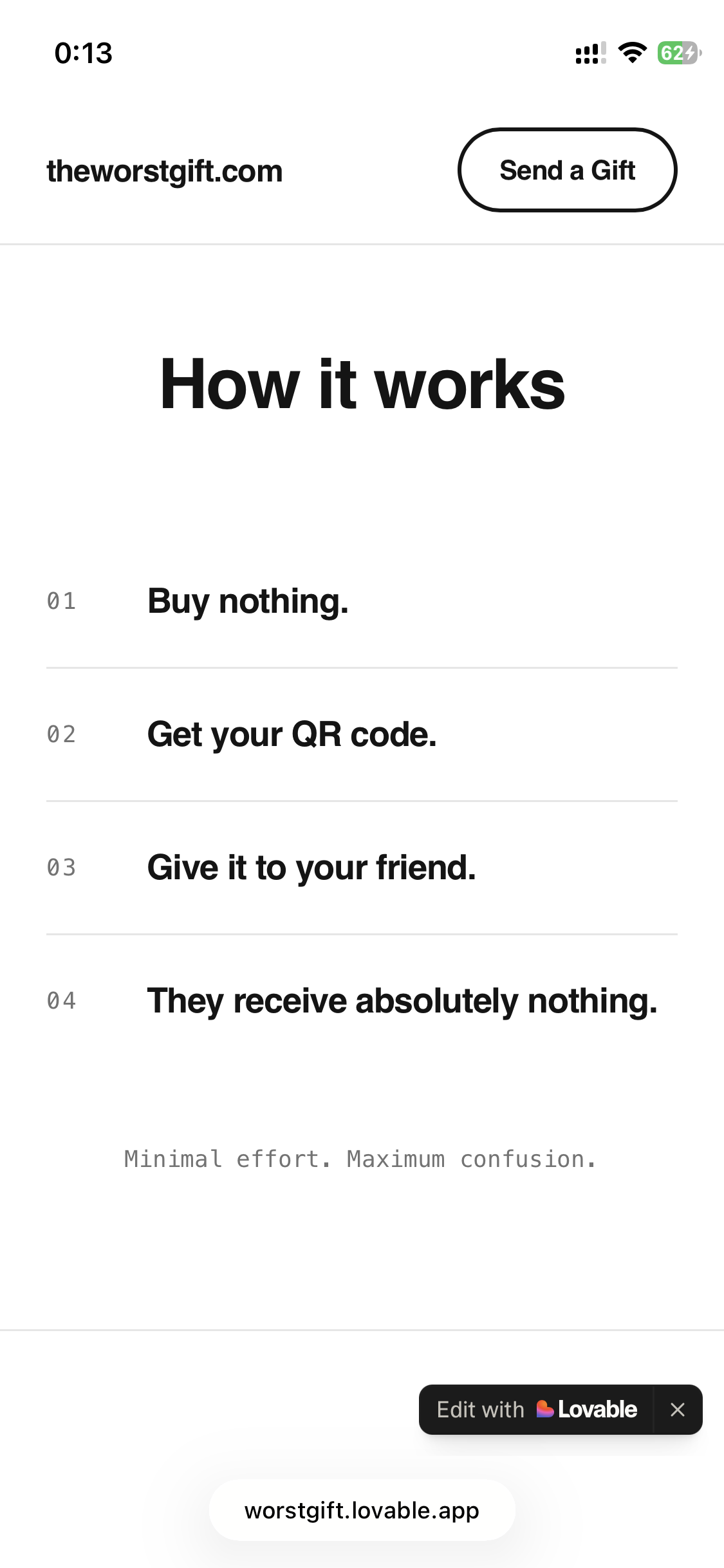 The Worst Gift on the Internet - Screenshot 2 showing product features and functionality