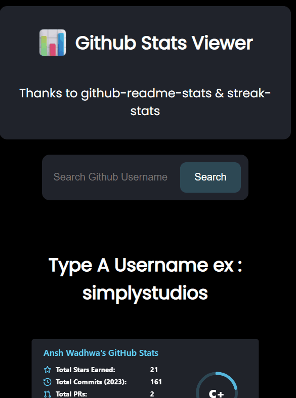GitHub Statistics Viewer media 3