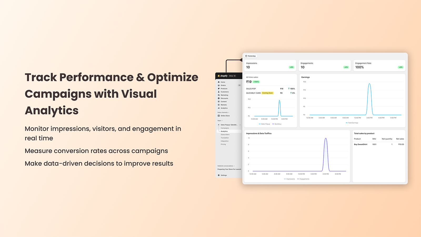 Sales Popup & Social Proof - Screenshot 5 showing product features and functionality