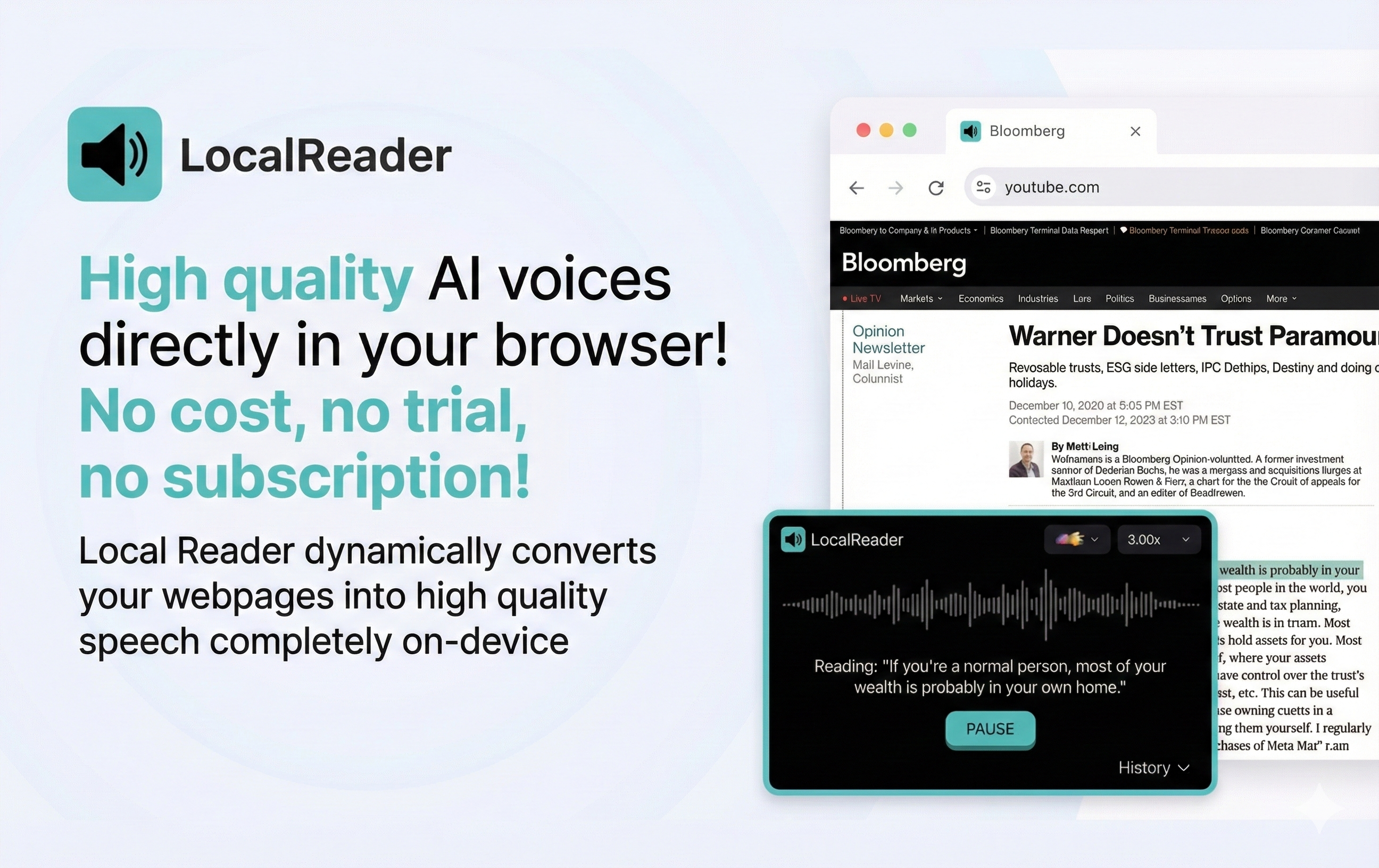 Local Reader - Main product screenshot demonstrating key features and user interface