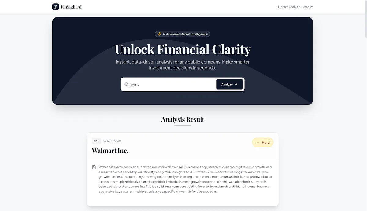 FinSight AI