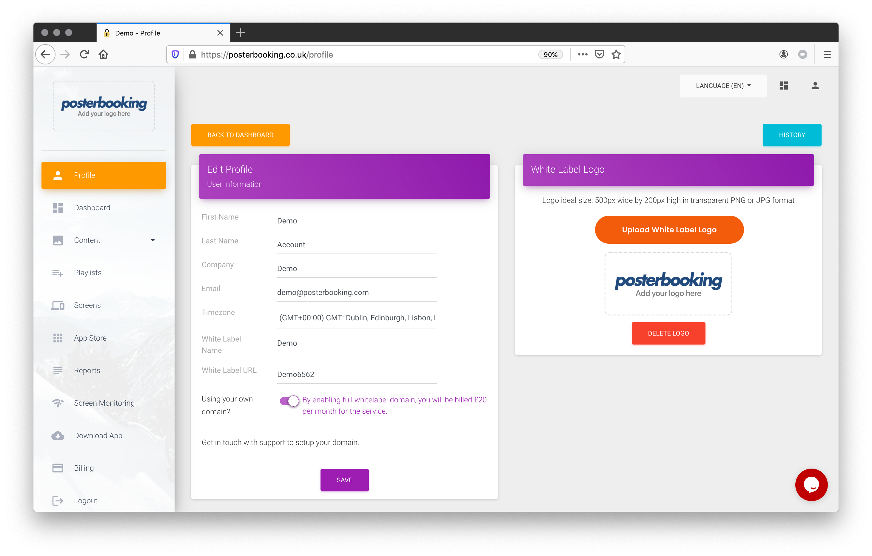 Dijital tabela yazılımı: posterbooking media 10