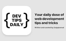 Dev Tips Daily media 1