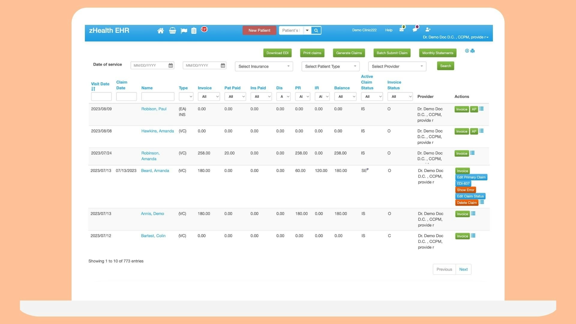 zHealth - Screenshot 3 showing product features and functionality
