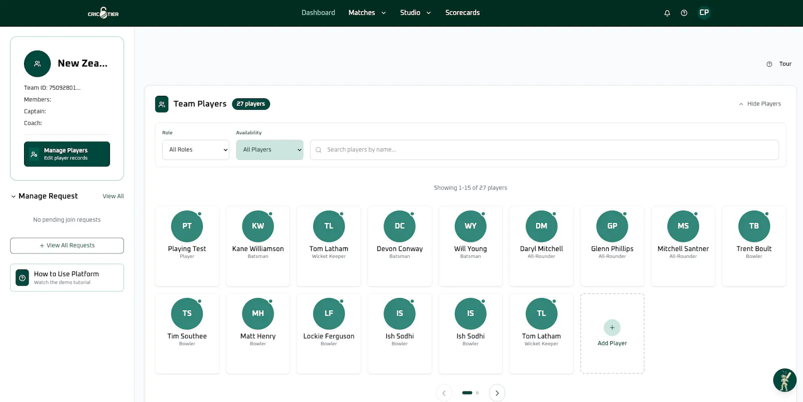 Crictier Planner App screenshot 1