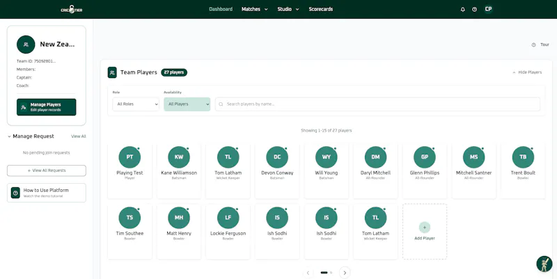 Crictier Planner App screenshot 1