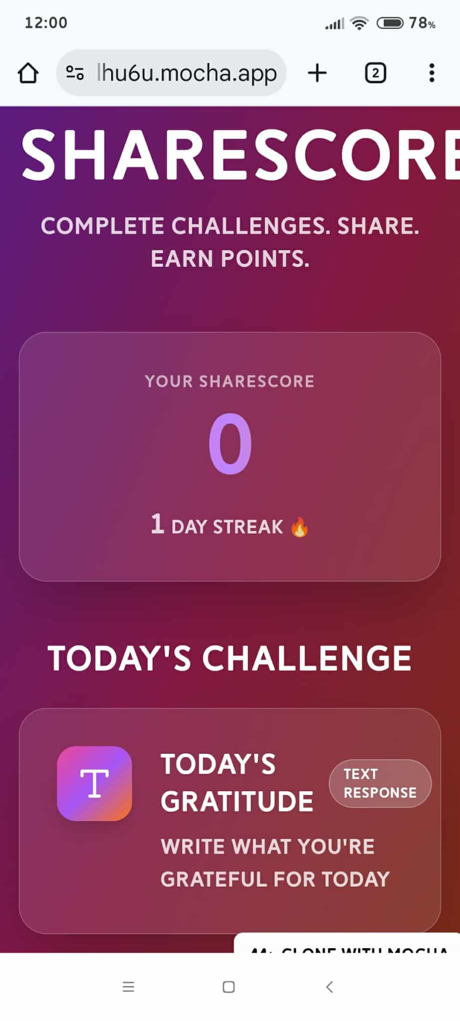 sharescore challenges - Product Hunt launch logo