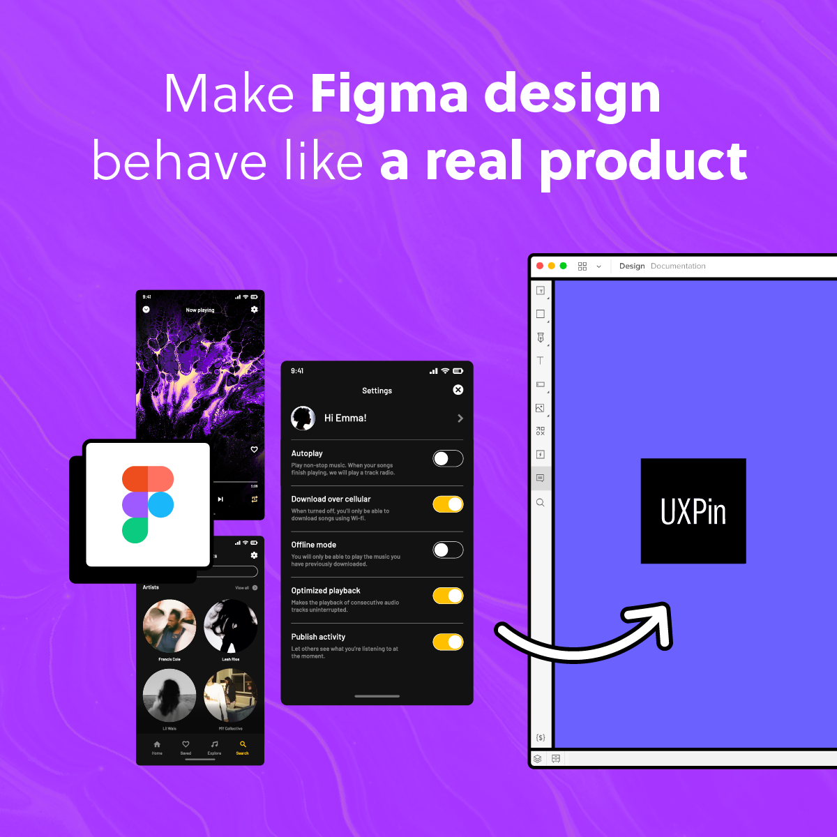 Copy & Paste Figma designs into UXPin gallery image