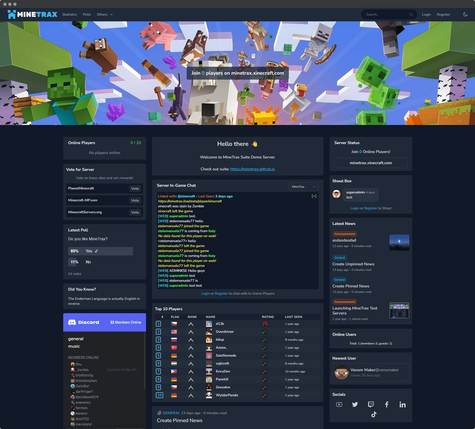 Media Bộ phân tích Minetrax - Thuốc tăng trưởng cho máy chủ Minecraft của bạn 26