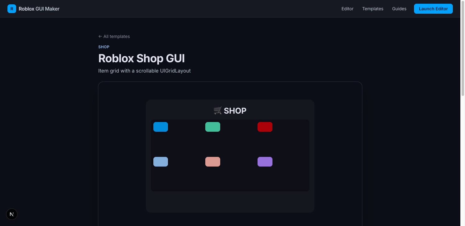 Roblox GUI Maker gallery image