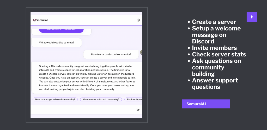 SamurAI - Automate community building on discord with ChatGPT media 4