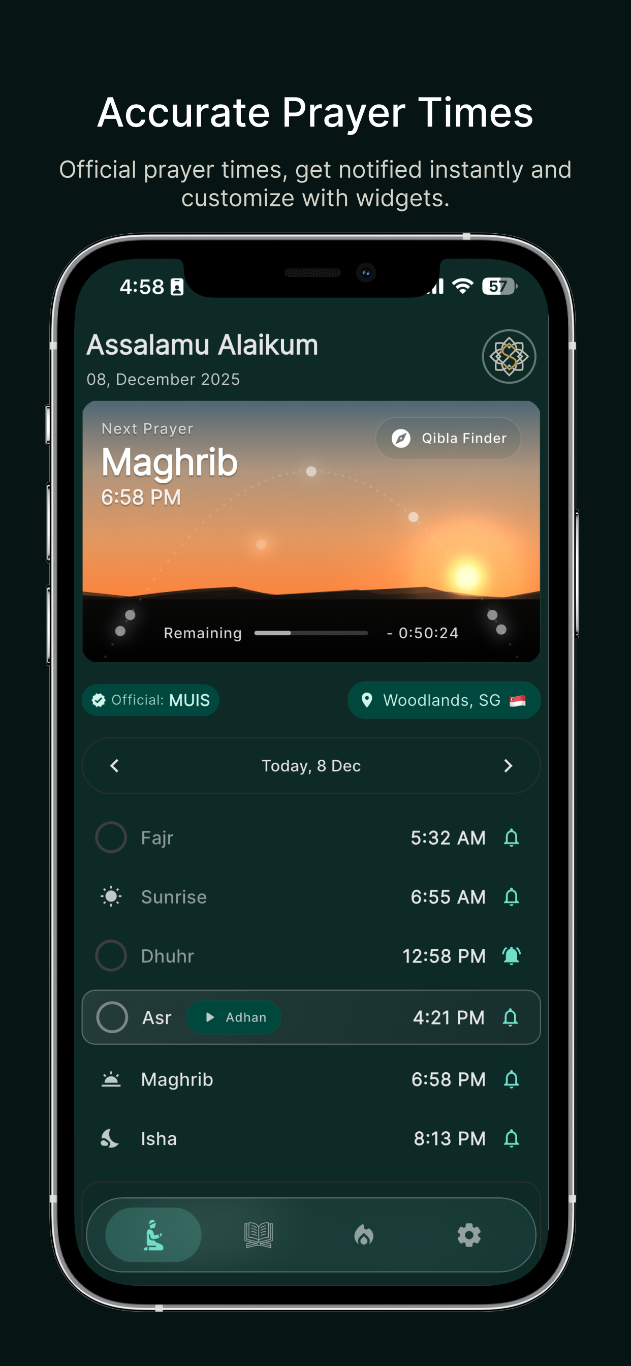 Sahibukum - Quran, Qibla, Prayer Time - Screenshot 2 showing product features and functionality