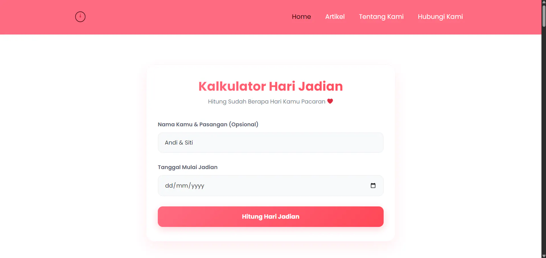 Kalkulator Jadian gallery image