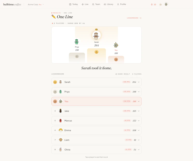 Halftime screenshot 5