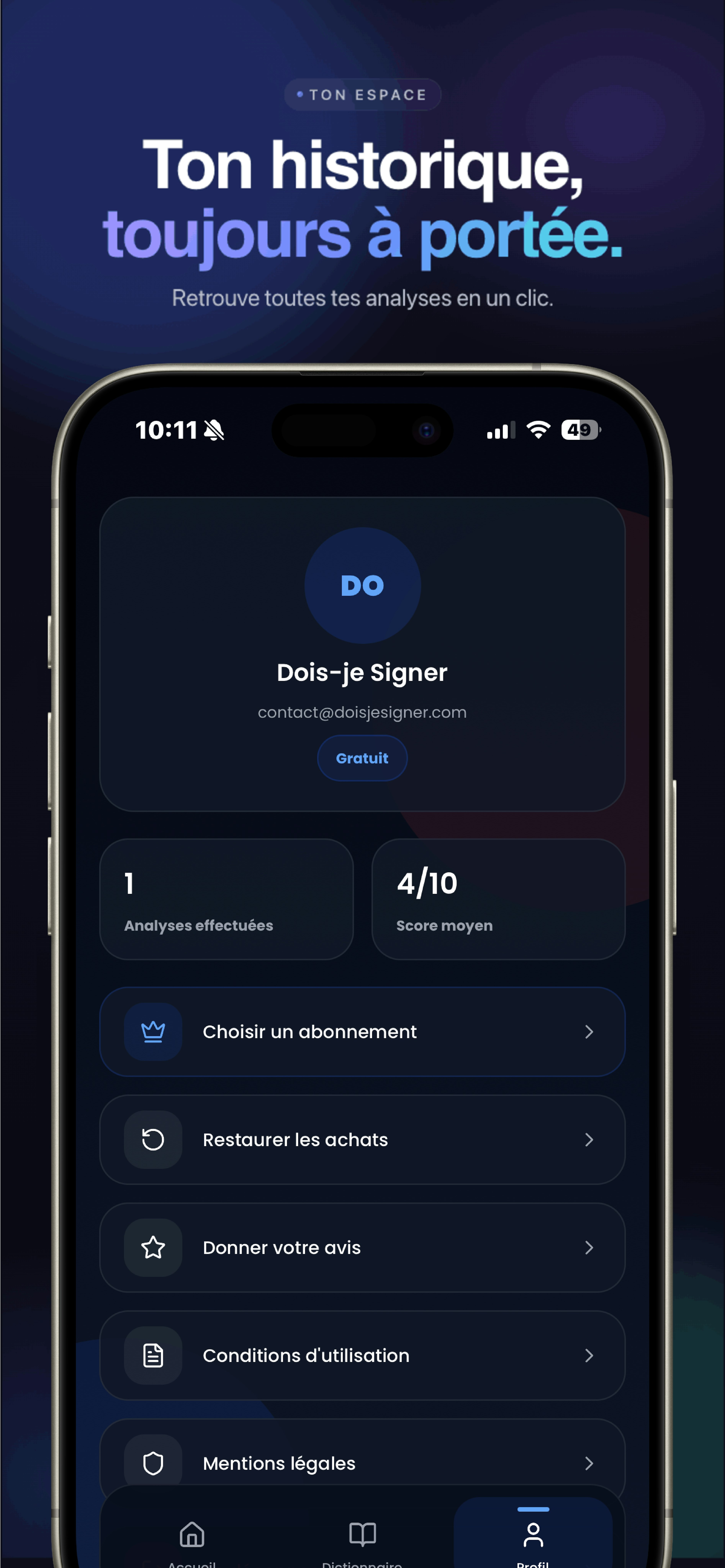Dois-Je Signer : Contract Analysis gallery image