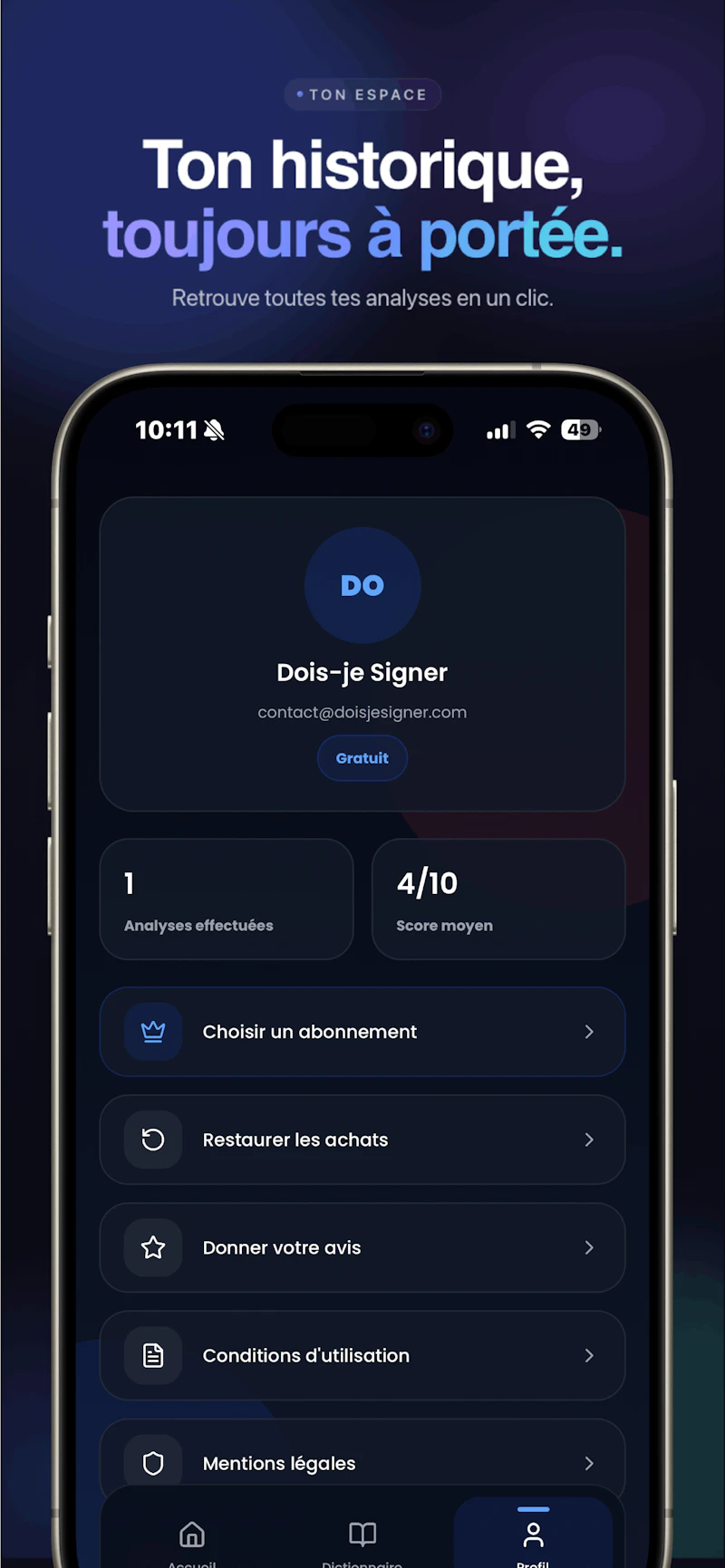 Dois-Je Signer : Contract Analysis screenshot 5