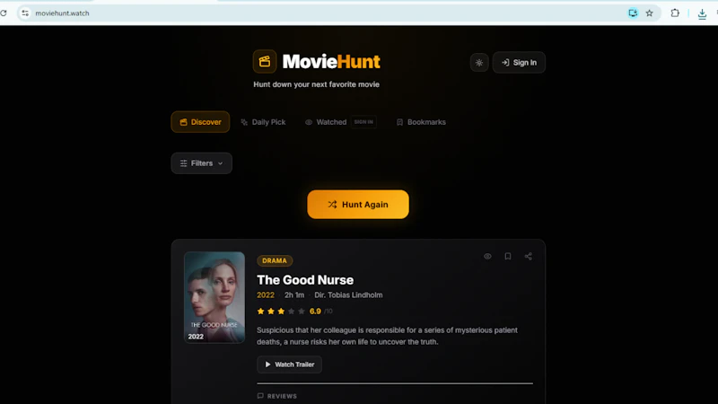 MovieHunt screenshot 1