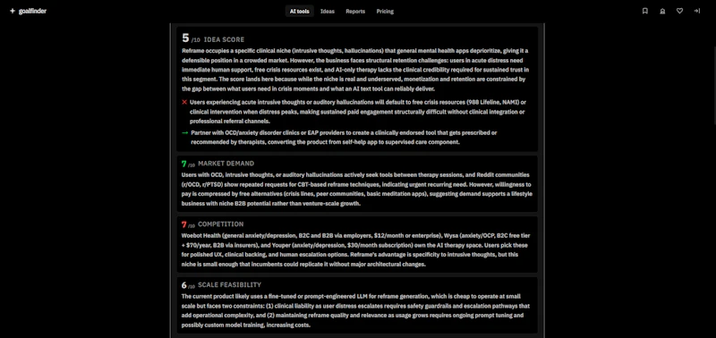 Goalfinder screenshot 3