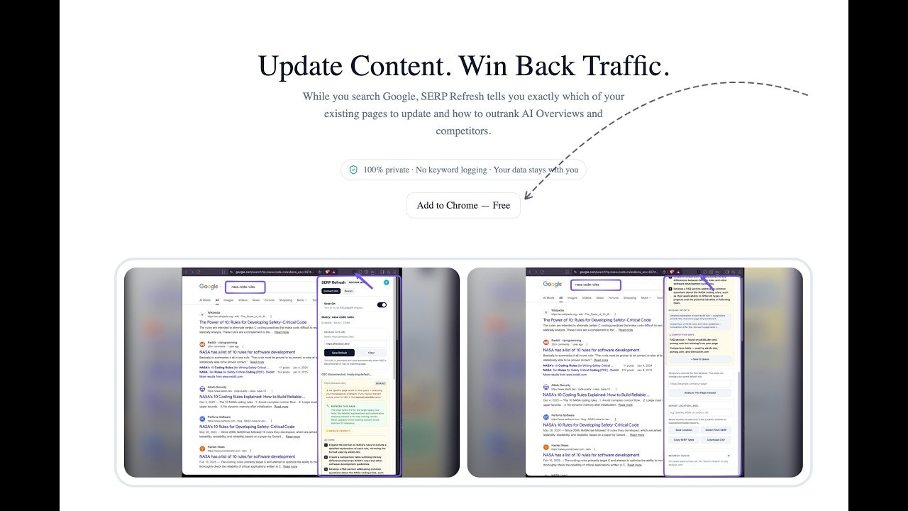 SERP Refresh: AI SEO GSC Content Updates gallery image