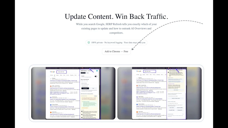 SERP Refresh: AI SEO GSC Content Updates screenshot 1 (video preview)