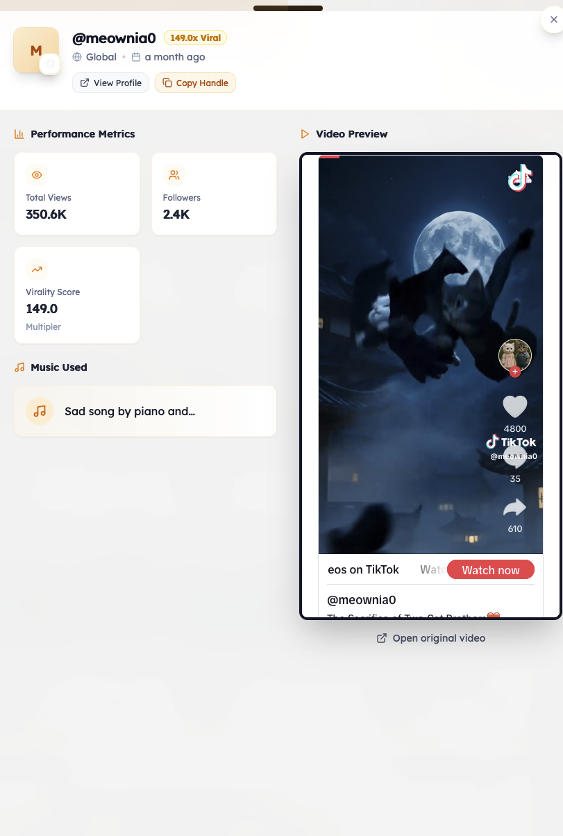 Viral Content API - Screenshot 2 showing product features and functionality