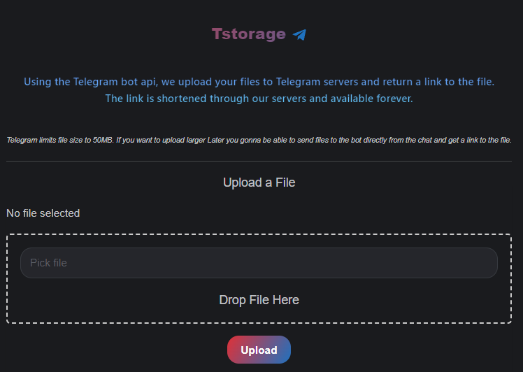 Tstorage - Ücretsiz Sınırsız Telegram Bulut Depolama medya 1
