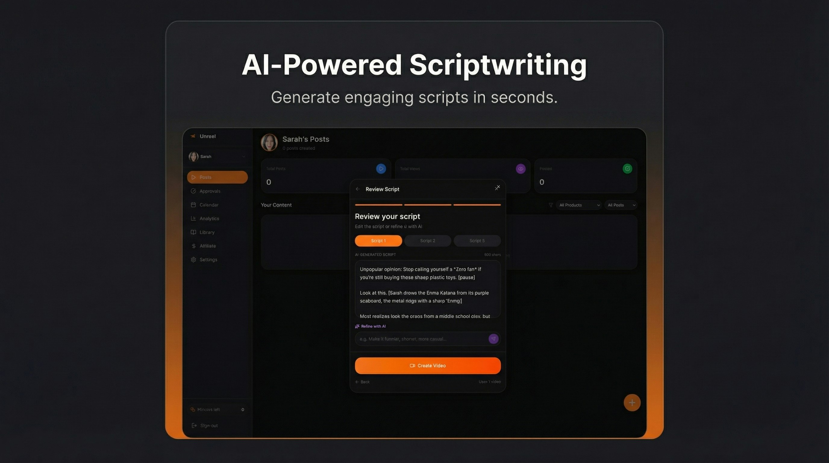 Unreel UGC - Screenshot 3 showing product features and functionality