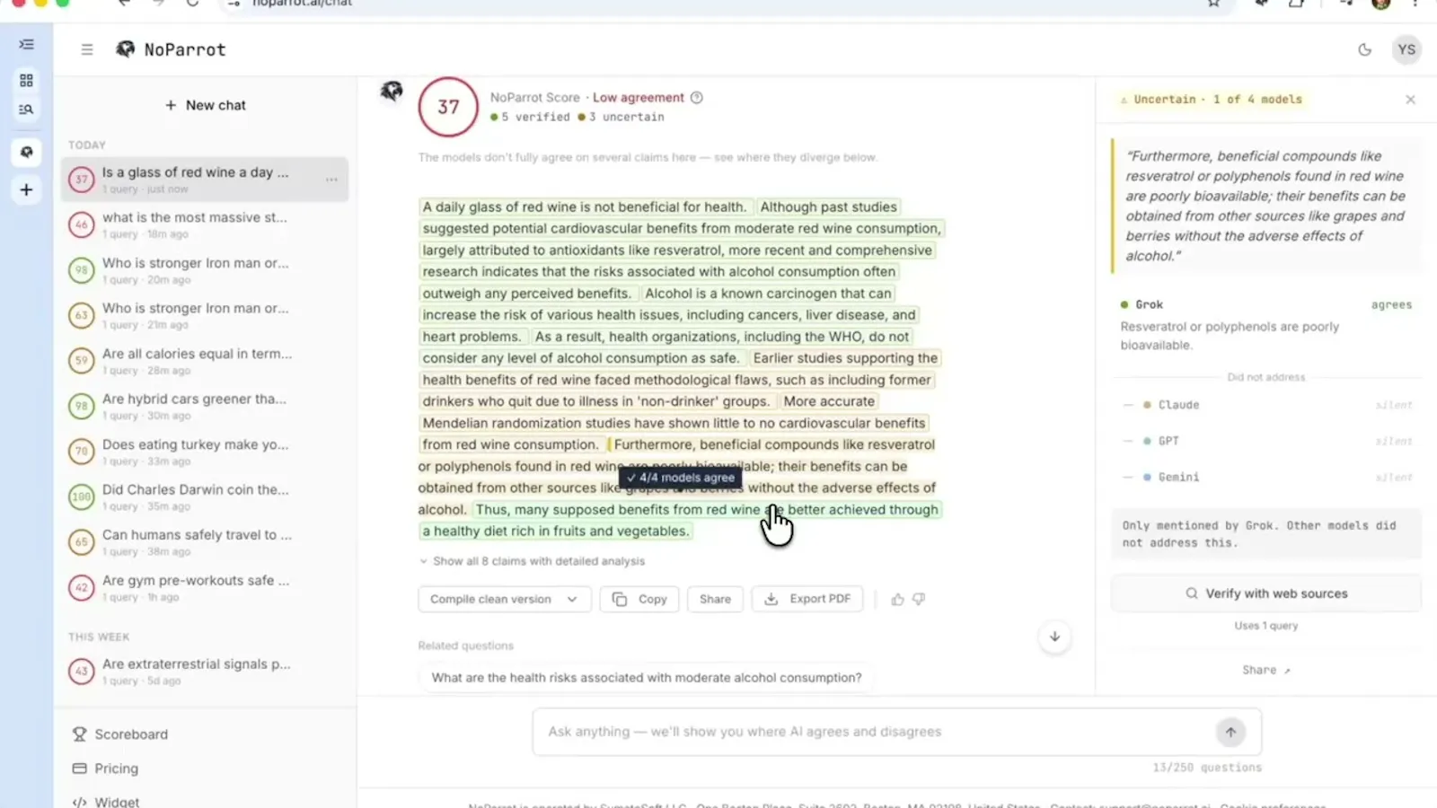 NoParrot screenshot 1 (video preview)