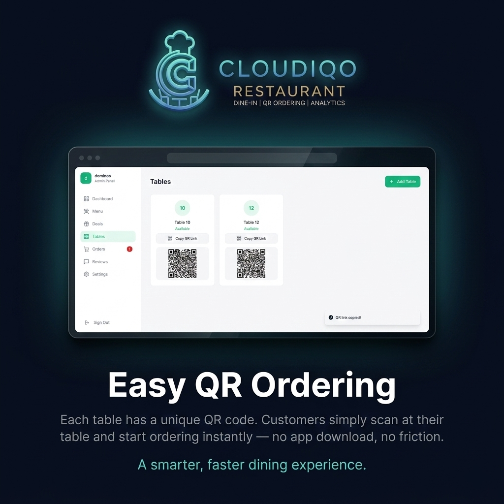cloudiQo — Smart QR Restaurant Ordering gallery image