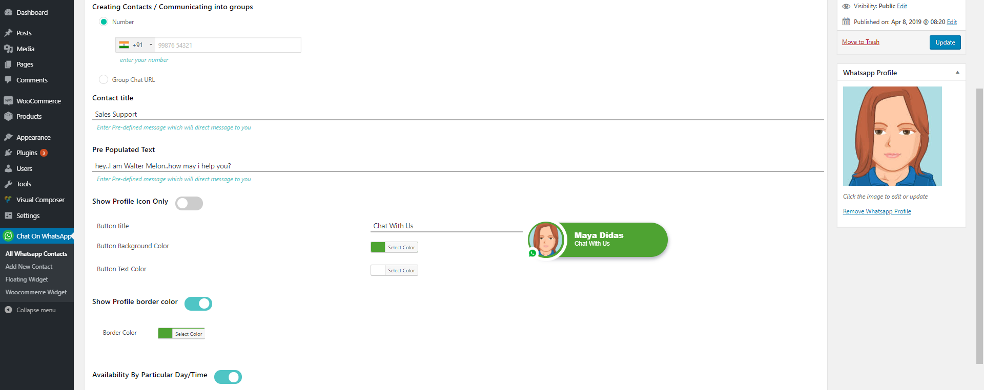 Chat on WhatsApp - Plugin for WordPress gallery image