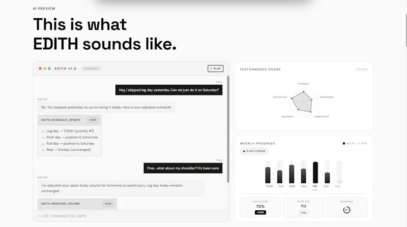 EDITH screenshot 2