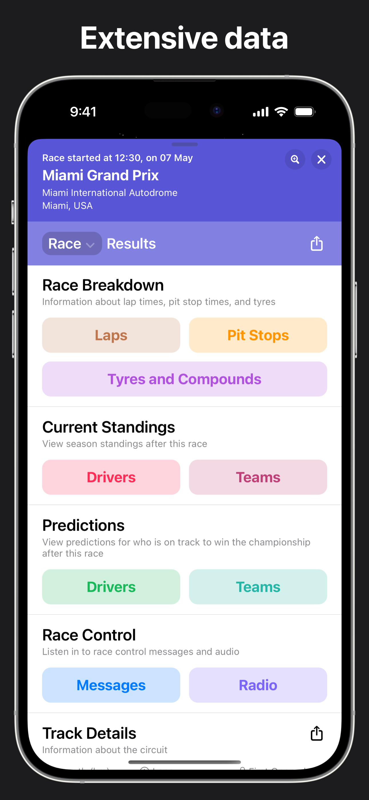 Race Control - Comprehensive race statistics media 4