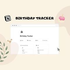 Rastreador de aniversário para noção