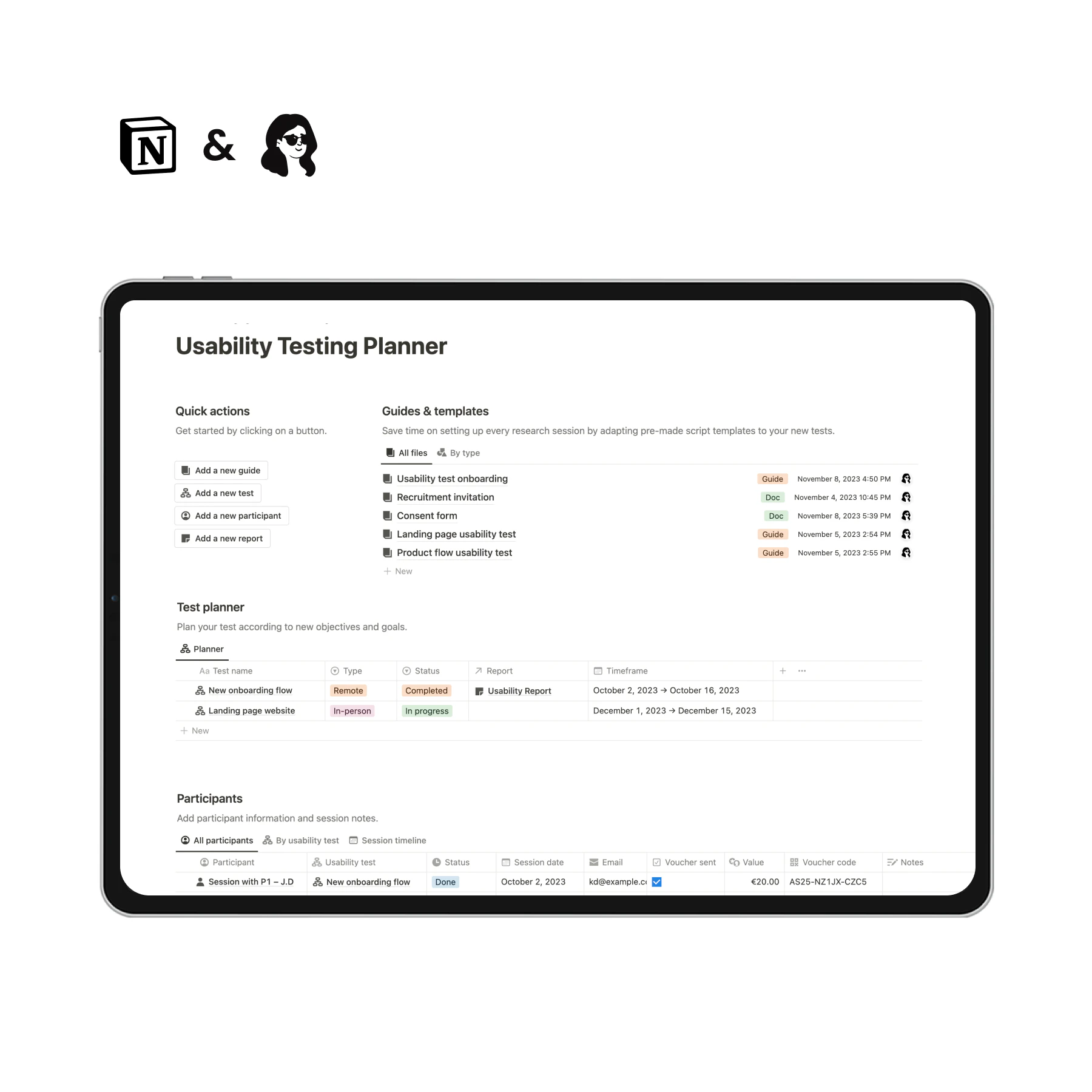 Usability Test Planner