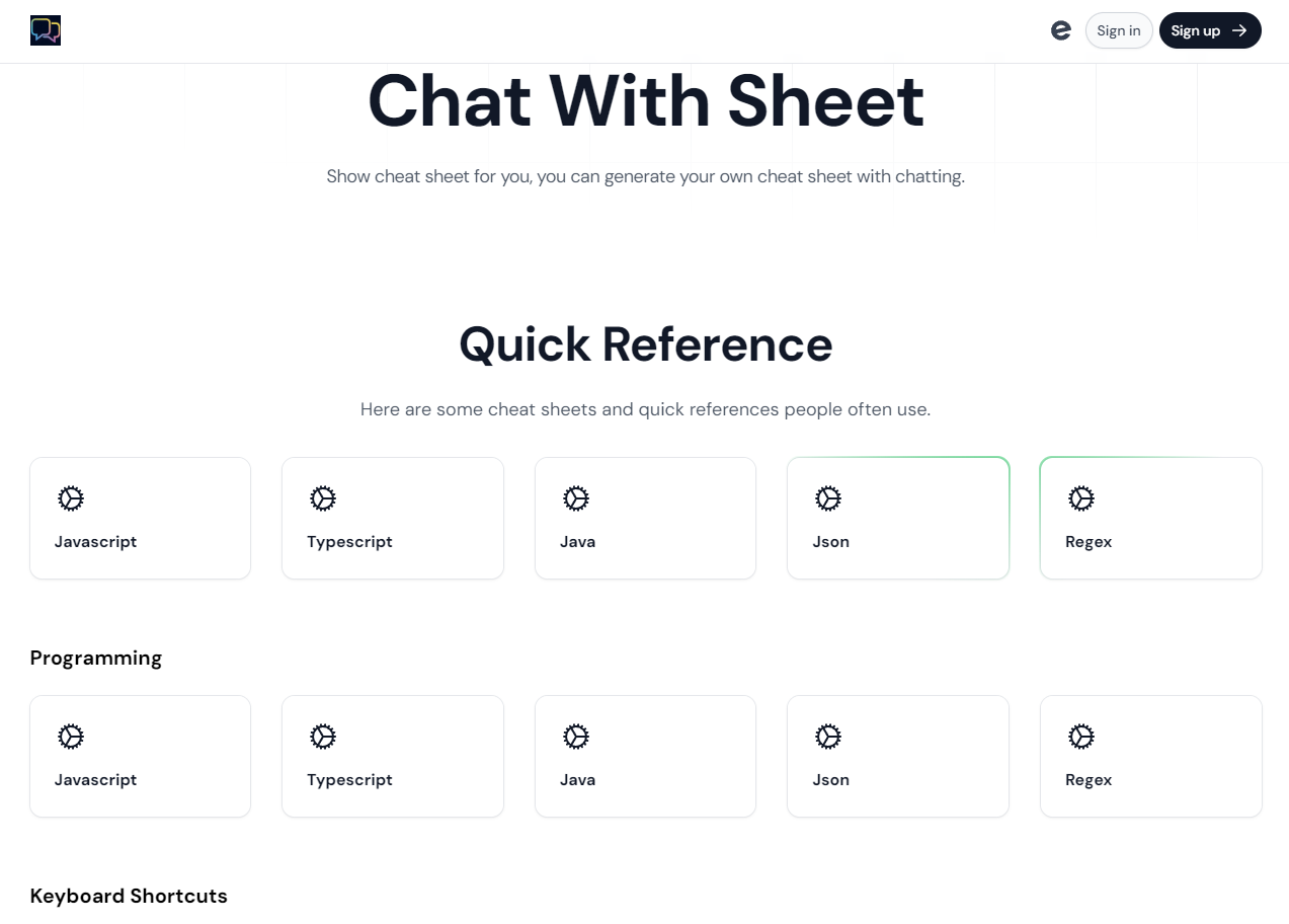 ChatSheet.org gallery image