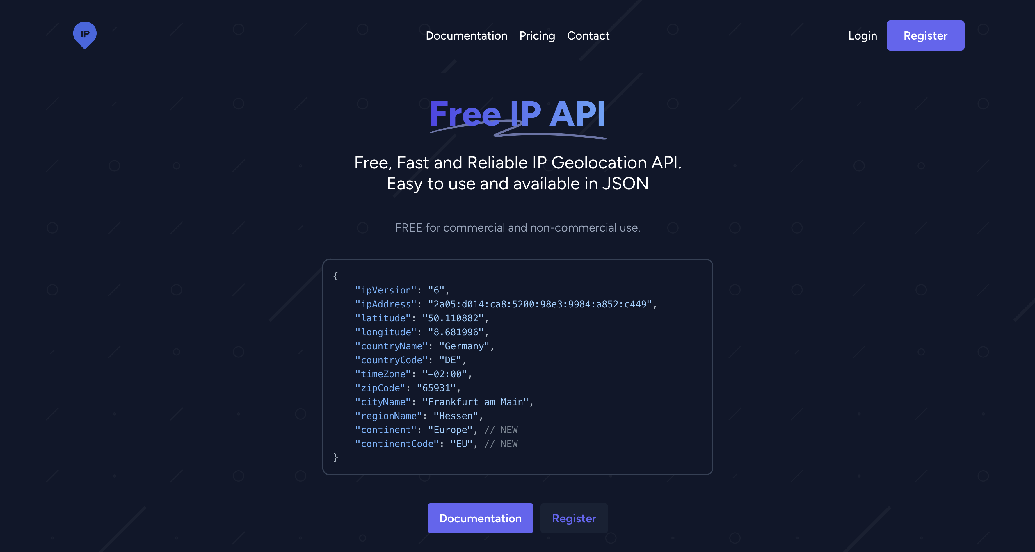 Mídia 2 de API IP gratuita