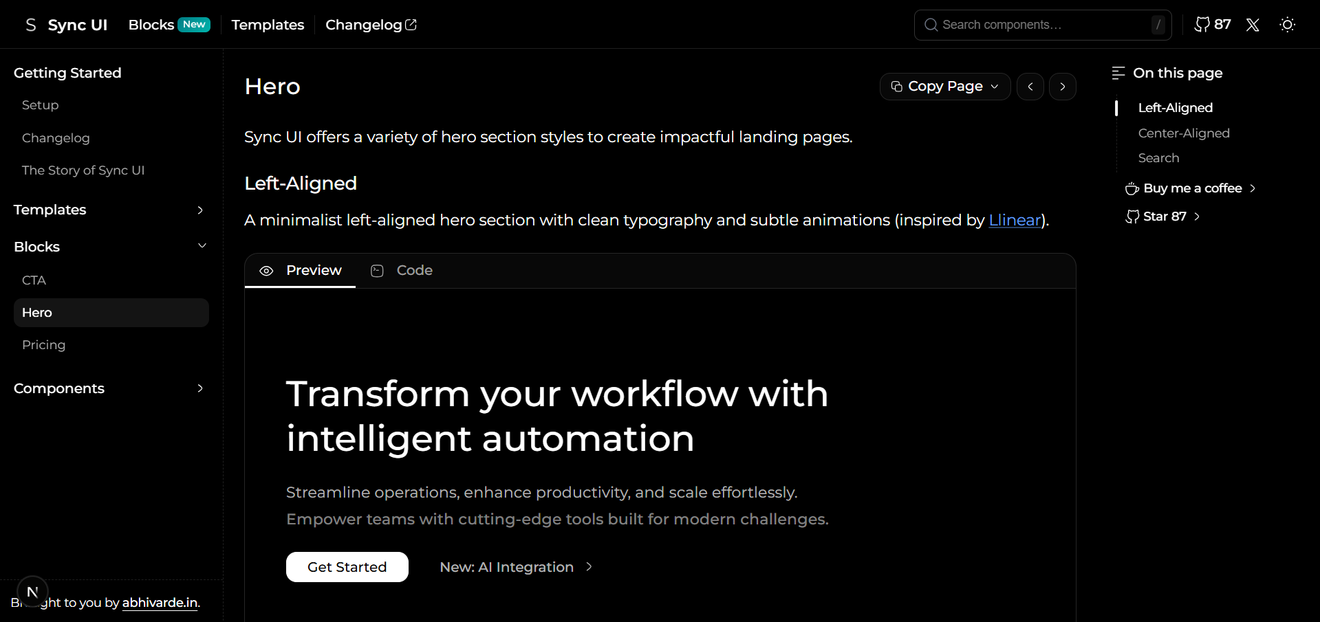 Sync UI Blocks - Screenshot 4 showing product features and functionality