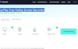 SurFlex Free Online Screen Recorder media 1