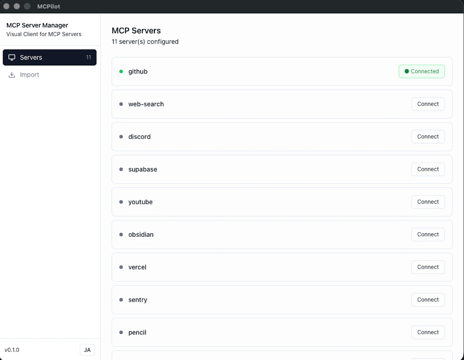 MCPilot — Visual Client for MCP Servers screenshot 1