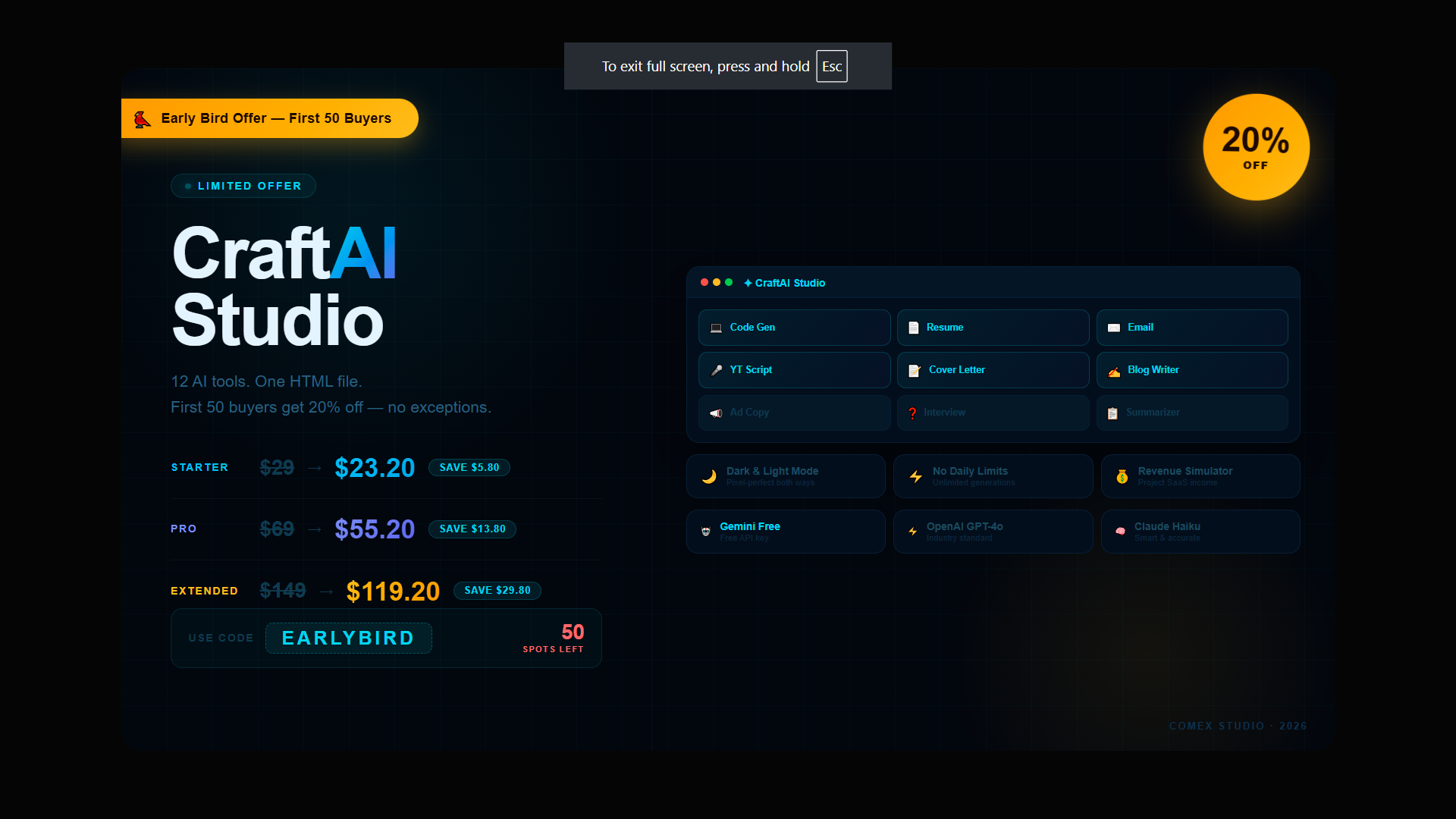  CraftAI Premium AI SaaS Template gallery image