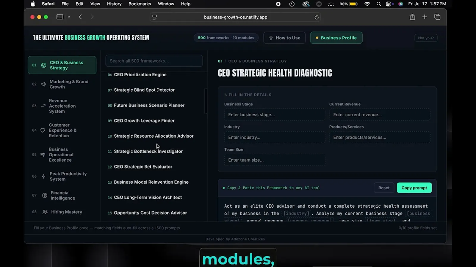 The Ultimate Business Growth System screenshot 1 (video preview)